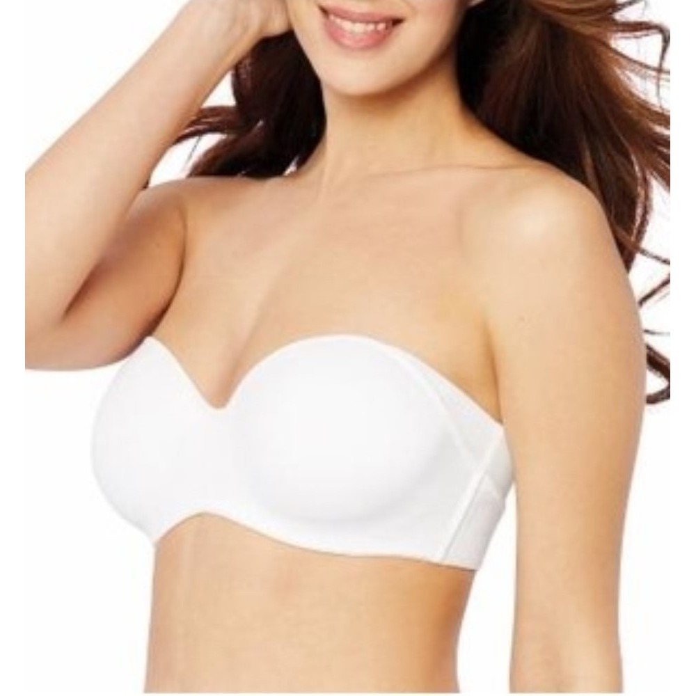 NWT Bali 38D One Smooth U Strapless Multiway Smoothing Bra 6562 White 132336